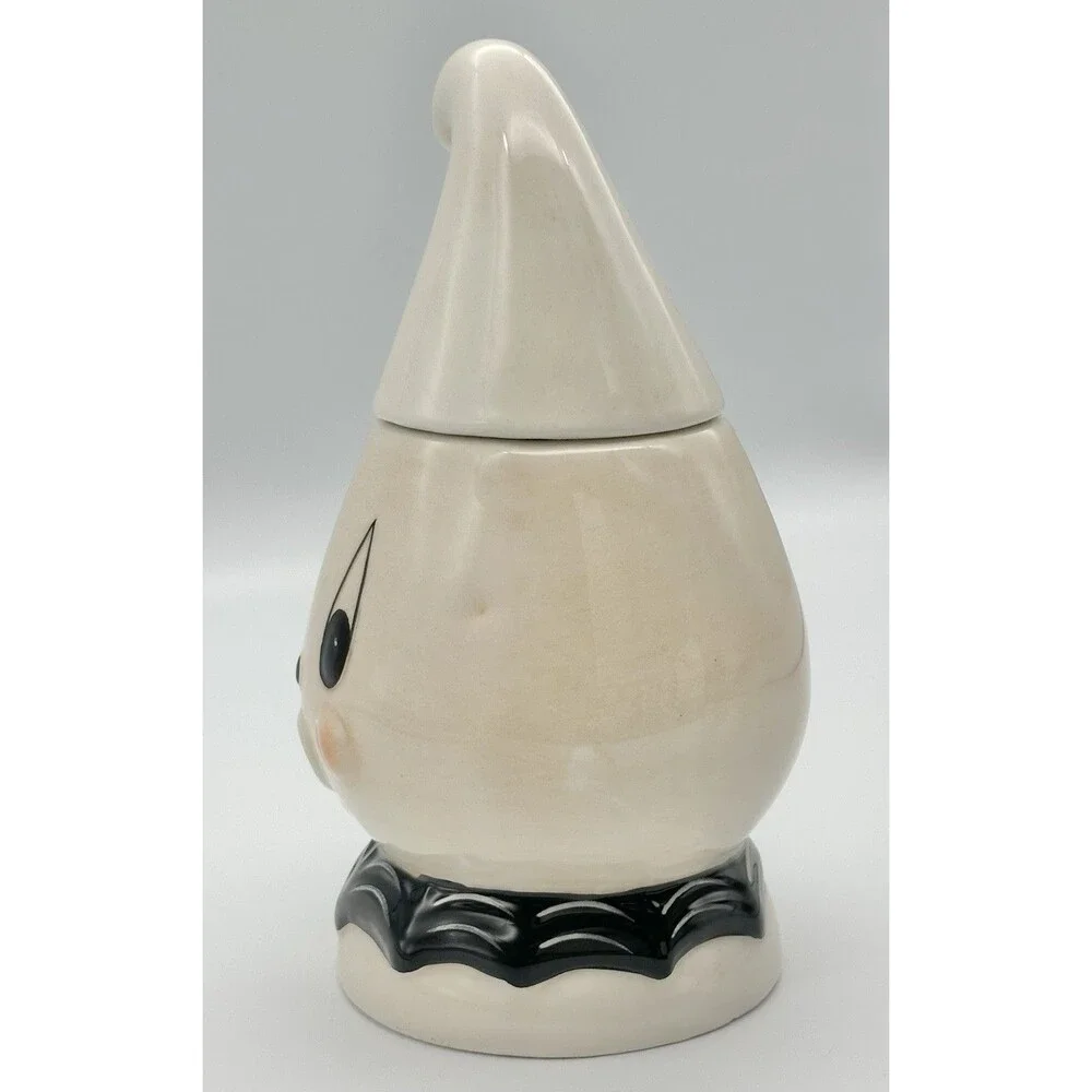 Johanna Parker Transpac Ghost Ceramic Candy Dish Canister Halloween Decor